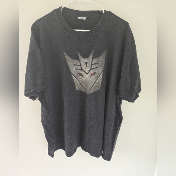 Vintage Transformers Decepticon Jerzees T Shirt Mens Size XL Heavyweight Natural - Picture 1 of 6